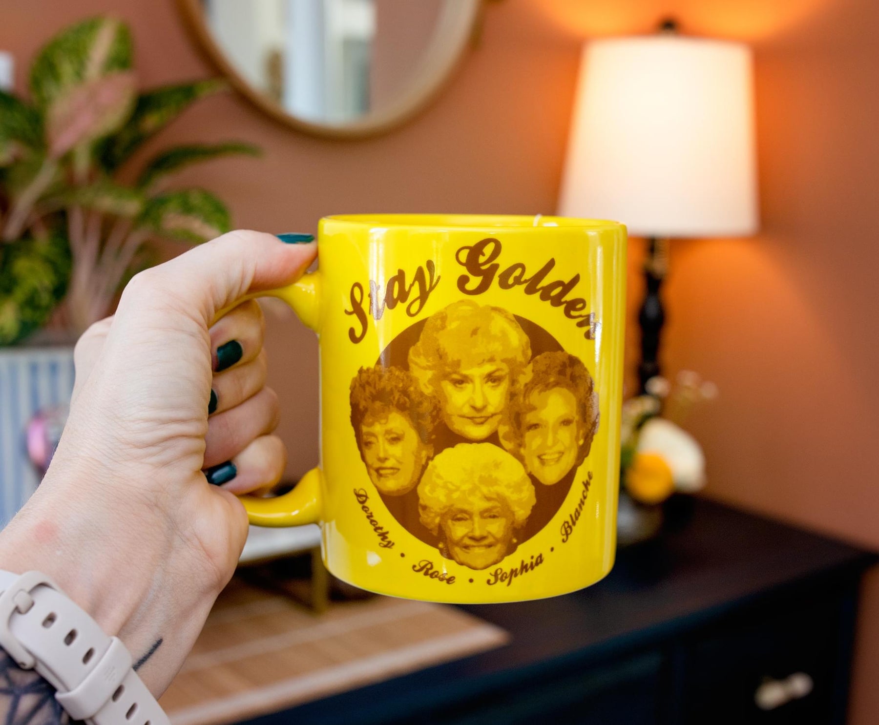 The Golden Girls "Stay Golden" Gold Ceramic Coffee Mug | Holds 20 Ounces