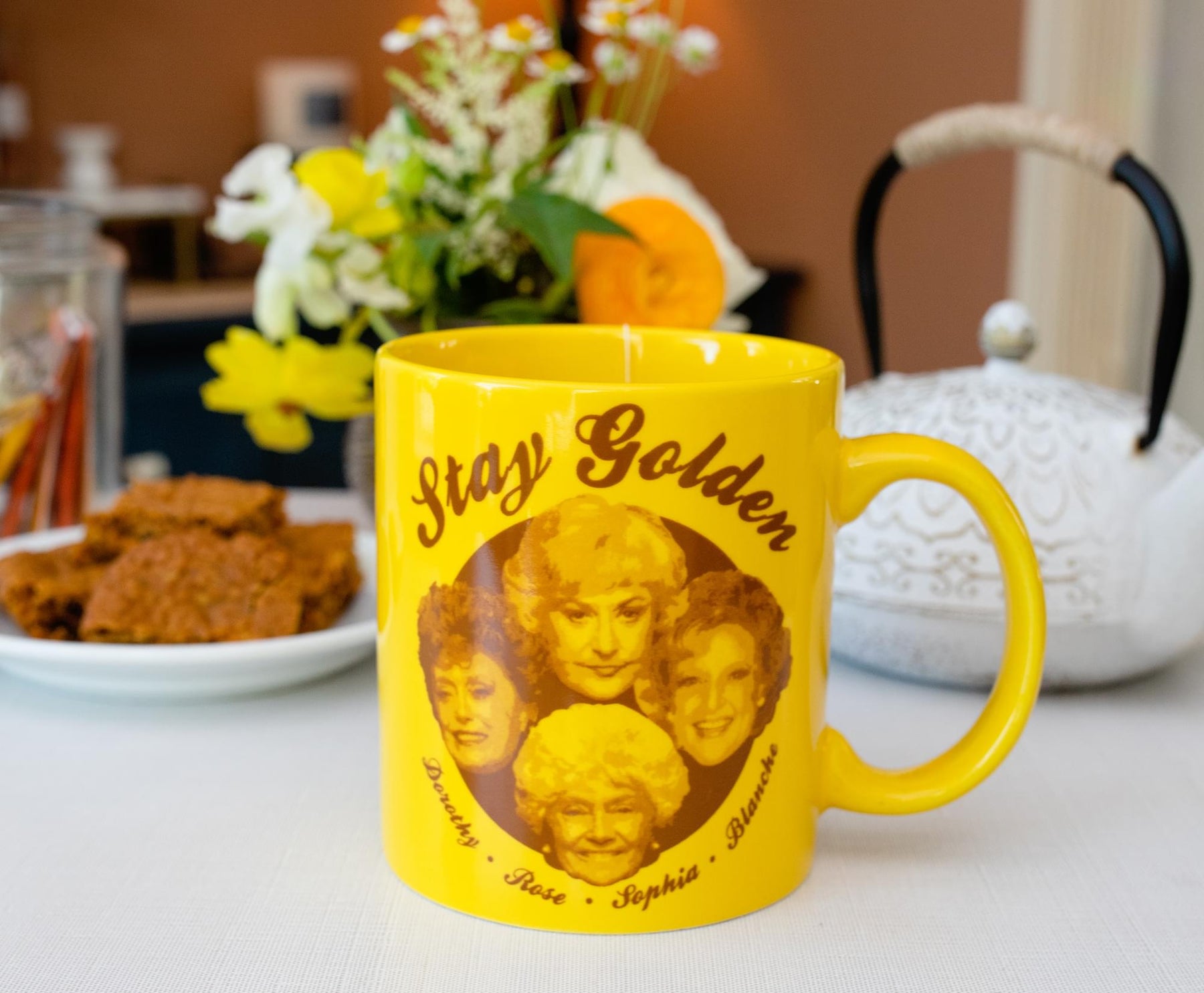 The Golden Girls "Stay Golden" Gold Ceramic Coffee Mug | Holds 20 Ounces