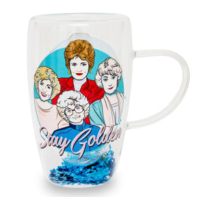 The Golden Girls "Stay Golden" Double-Walled Glass Mug | Holds 15 Ounces