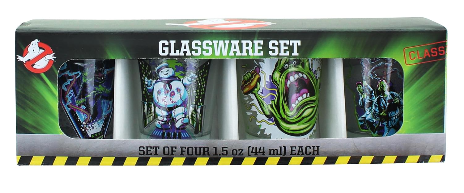 Ghostbusters Neon 4 Piece Mini Glass Set