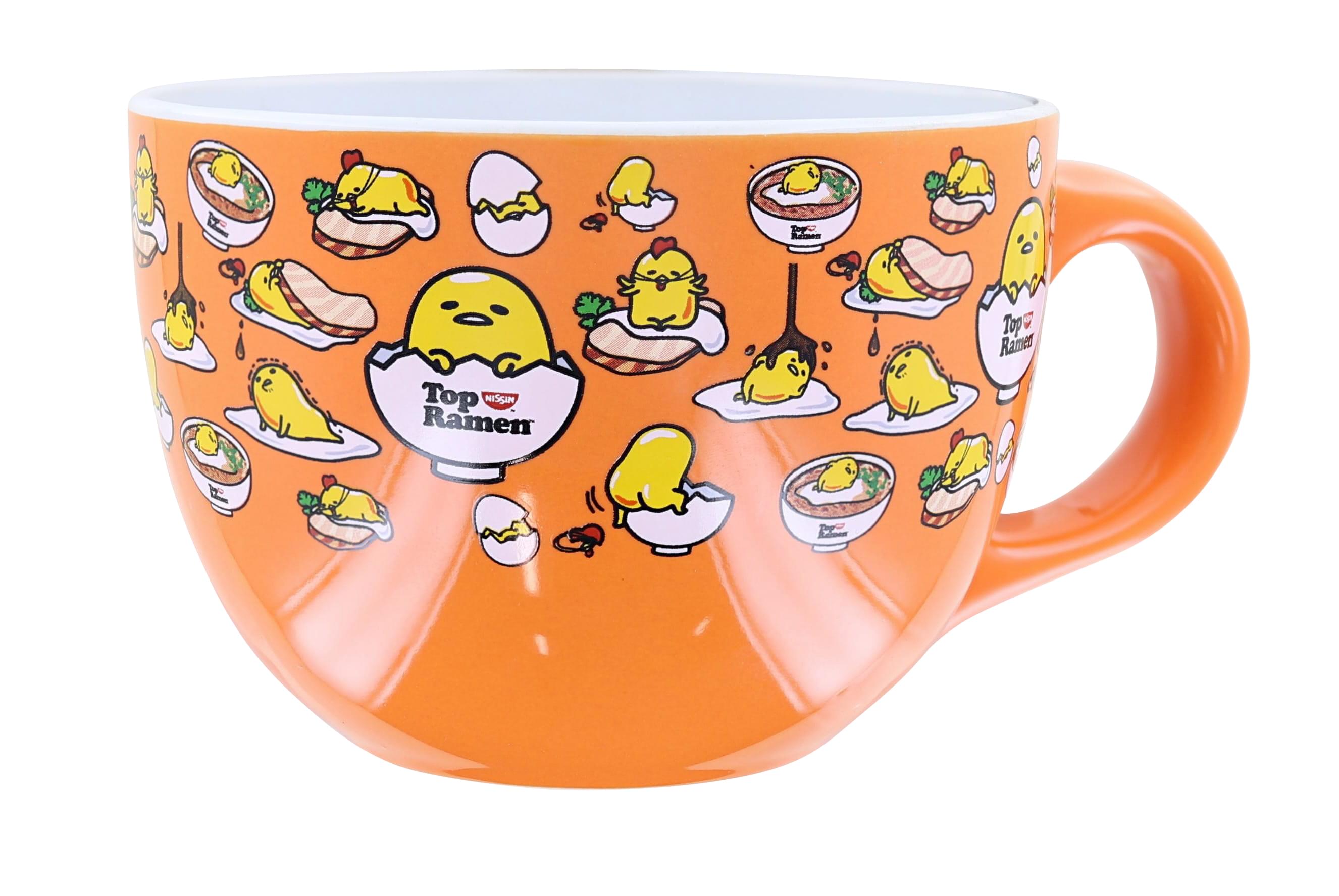 Sanrio Gudetama x Nissin Top Ramen Ceramic Soup Mug | Holds 20 Ounces