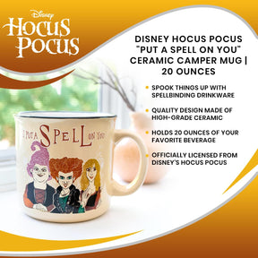 Disney Hocus Pocus "Put A Spell On You" Ceramic Camper Mug | 20 Ounces
