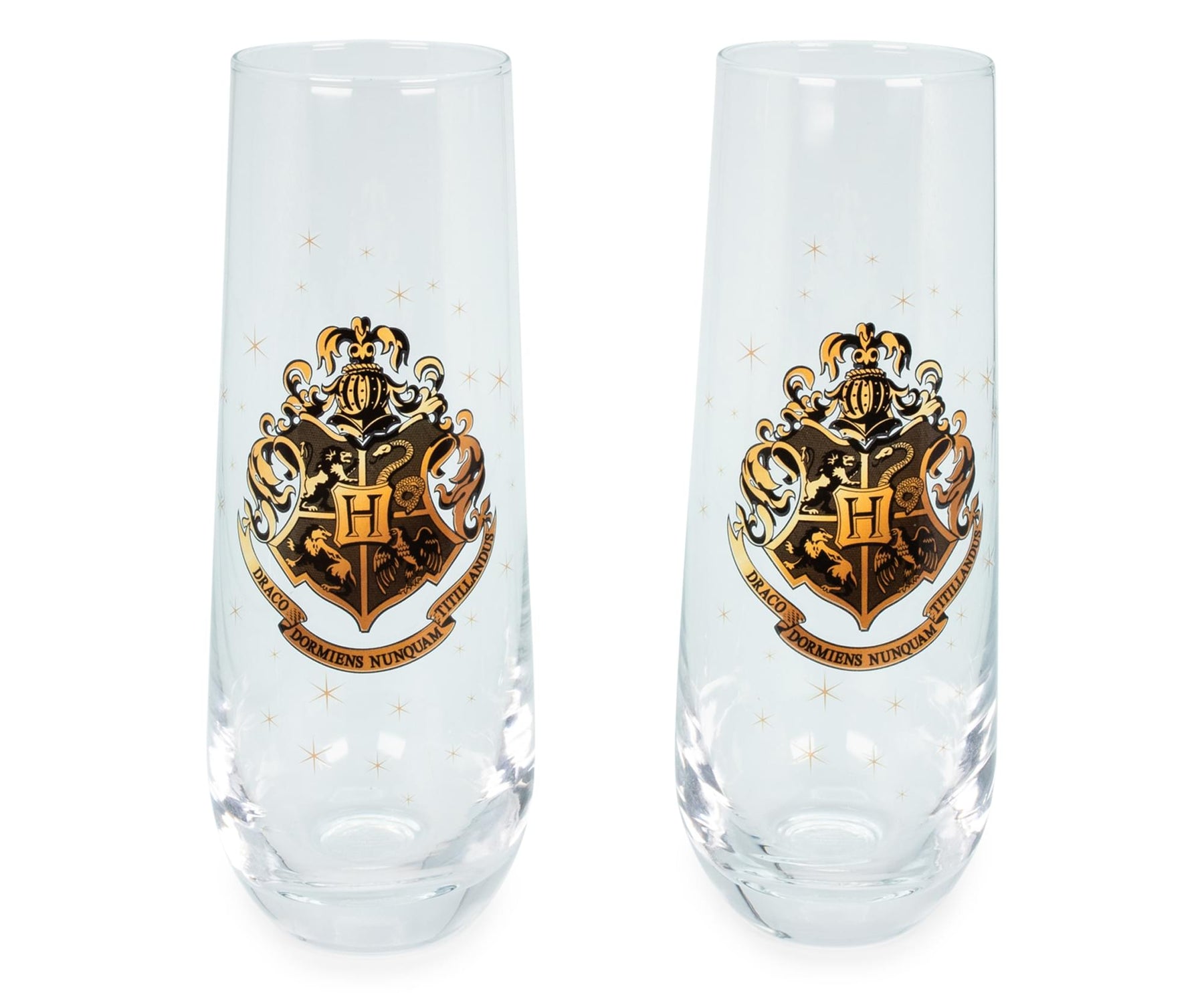 Harry Potter Hogwarts 9-Ounce Stemless Fluted Glassware | Set of 2