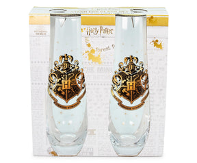 Harry Potter Hogwarts 9-Ounce Stemless Fluted Glassware | Set of 2