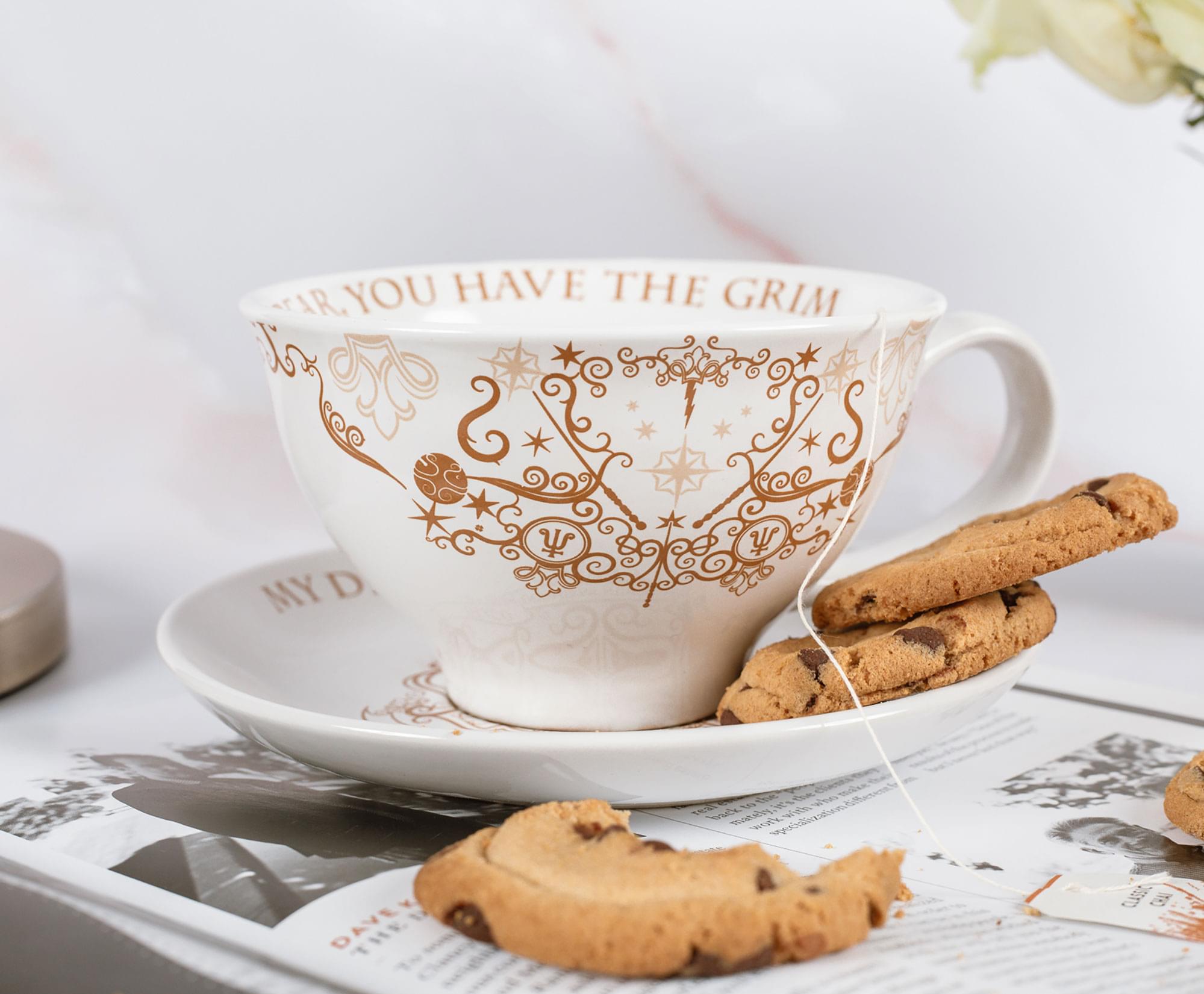 Harry Potter Grim 12-Ounce Ceramic Teacup and Saucer Set