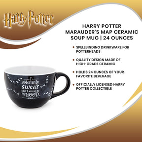 Harry Potter Marauder's Map Ceramic Soup Mug | 24 Ounces