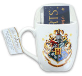 Harry Potter Hogwarts 18oz Ceramic Mug & 5 x 2.5 Inch Wall Sign Gift Set