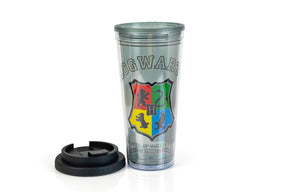 Harry Potter Hogwarts Crest 24oz Double Walled Plastic Travel Mug