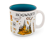 Harry Potter Hogwarts All Over Icons Destination Ceramic Camper Mug | Holds 20 Ounces