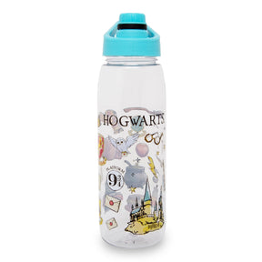 Harry Potter Hogwarts Destination Plastic Water Bottle With Twist Spout | Holds 28 Ounces
