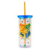 Harry Potter Hogwarts Crest Carnival Cup With Lid And Straw | Holds 20 Ounces