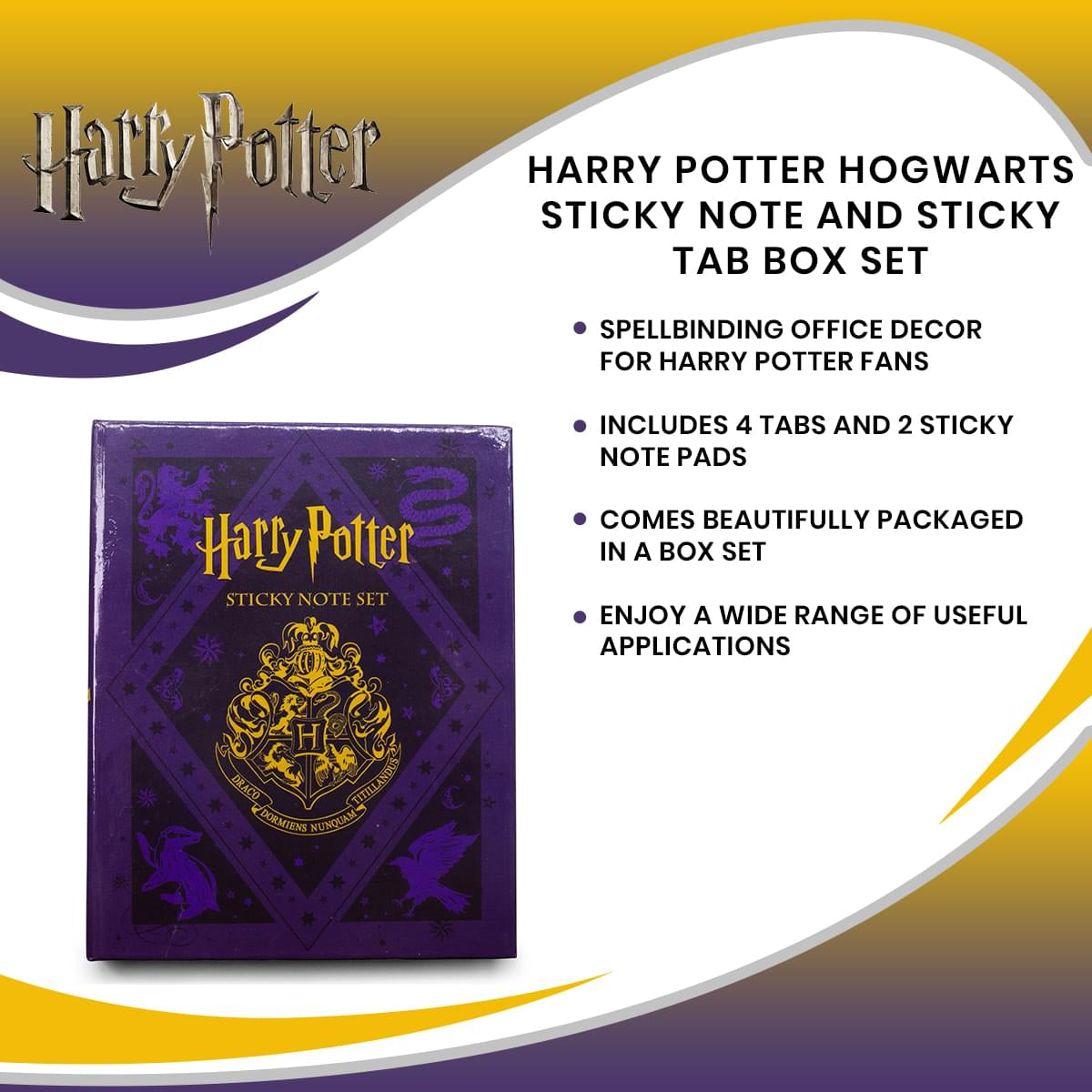 Harry Potter Hogwarts Sticky Note and Sticky Tab Box Set