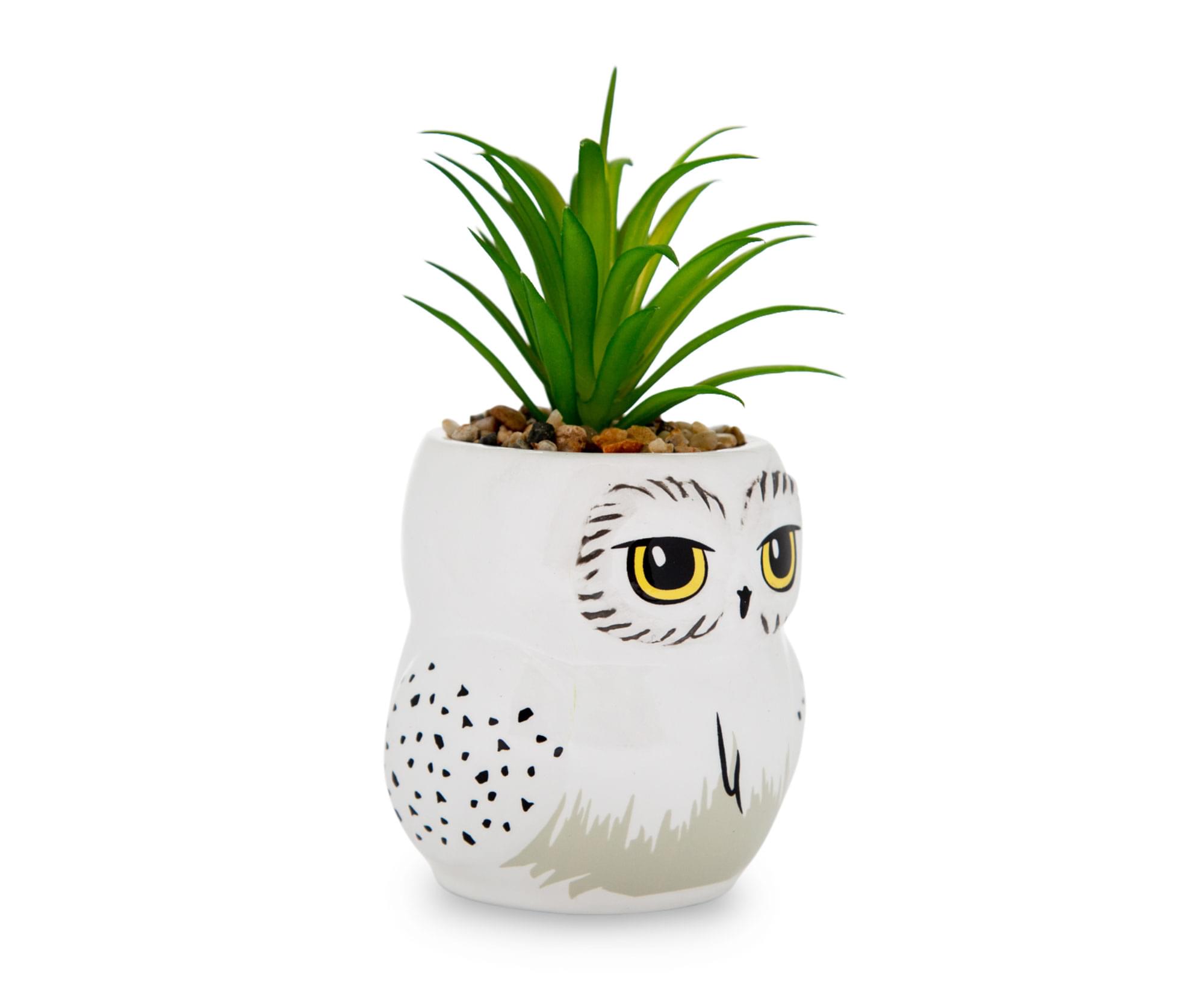 Harry Potter Hedwig 3-Inch Ceramic Mini Planter with Artificial Succulent