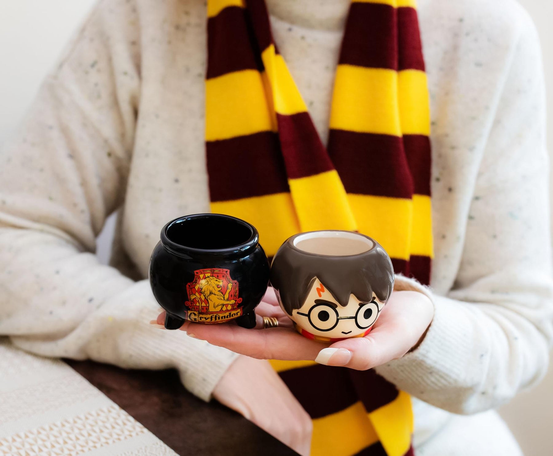 Harry Potter Chibi Harry & Cauldron Sculpted Ceramic Mini Mugs | Set of 2