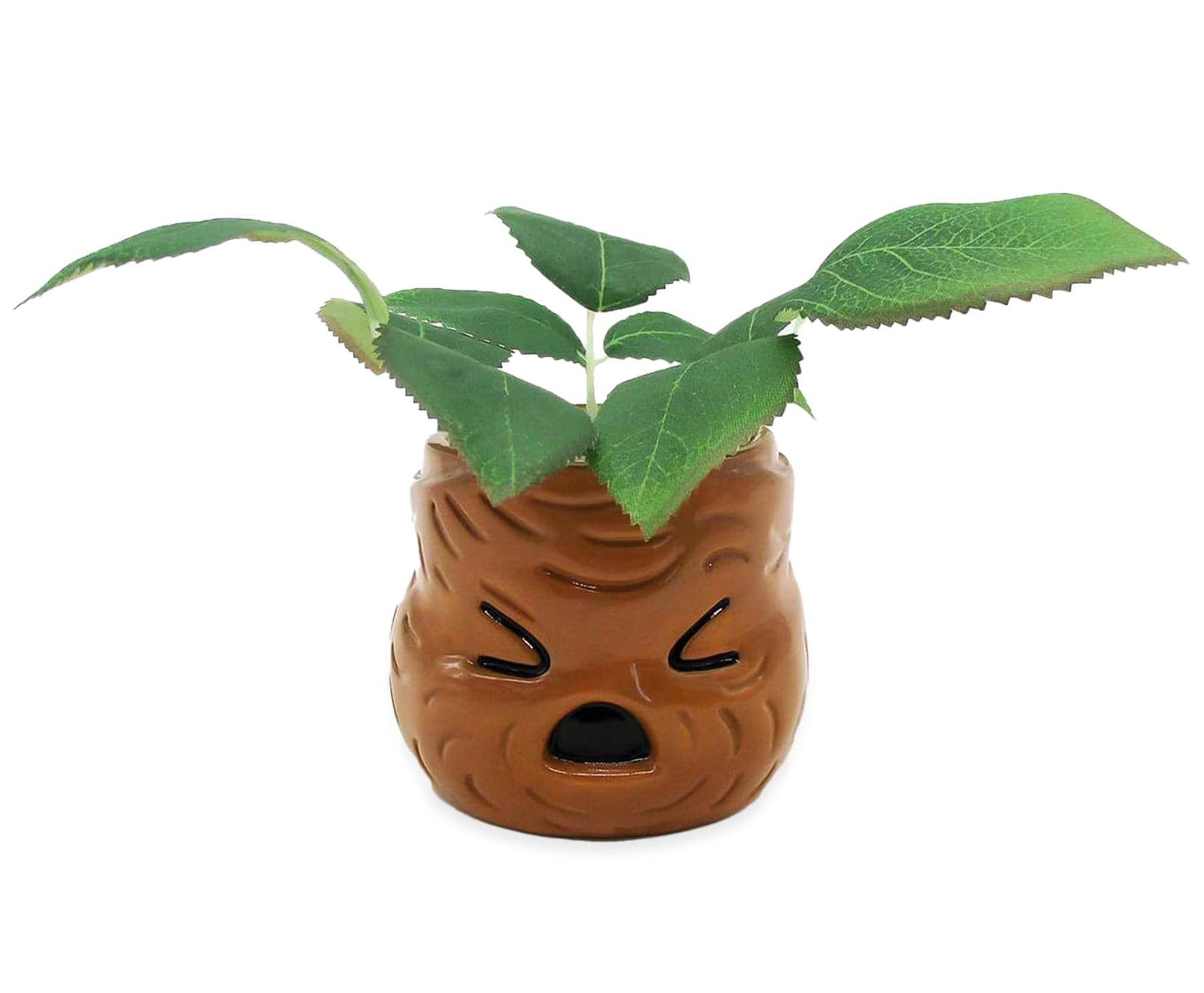 Harry Potter Mandrake Face 6-Inch Ceramic Planter with Artificial Succulent