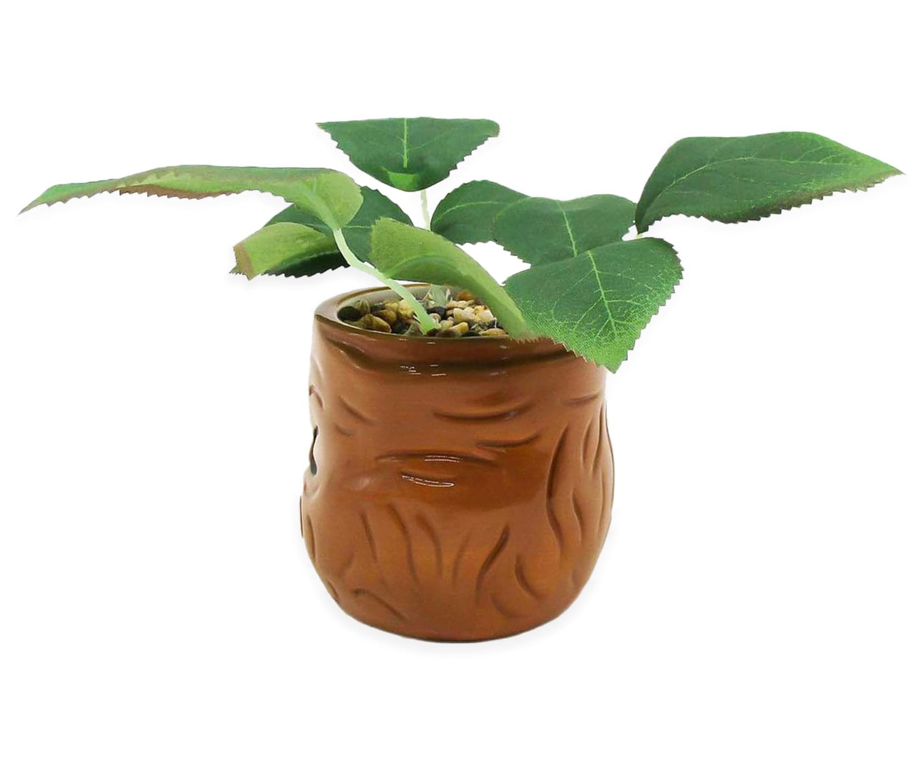 harry potter potted plant Harry Potter Mandrake Face 6 Inch Ceramic Planter with Faux Plant
