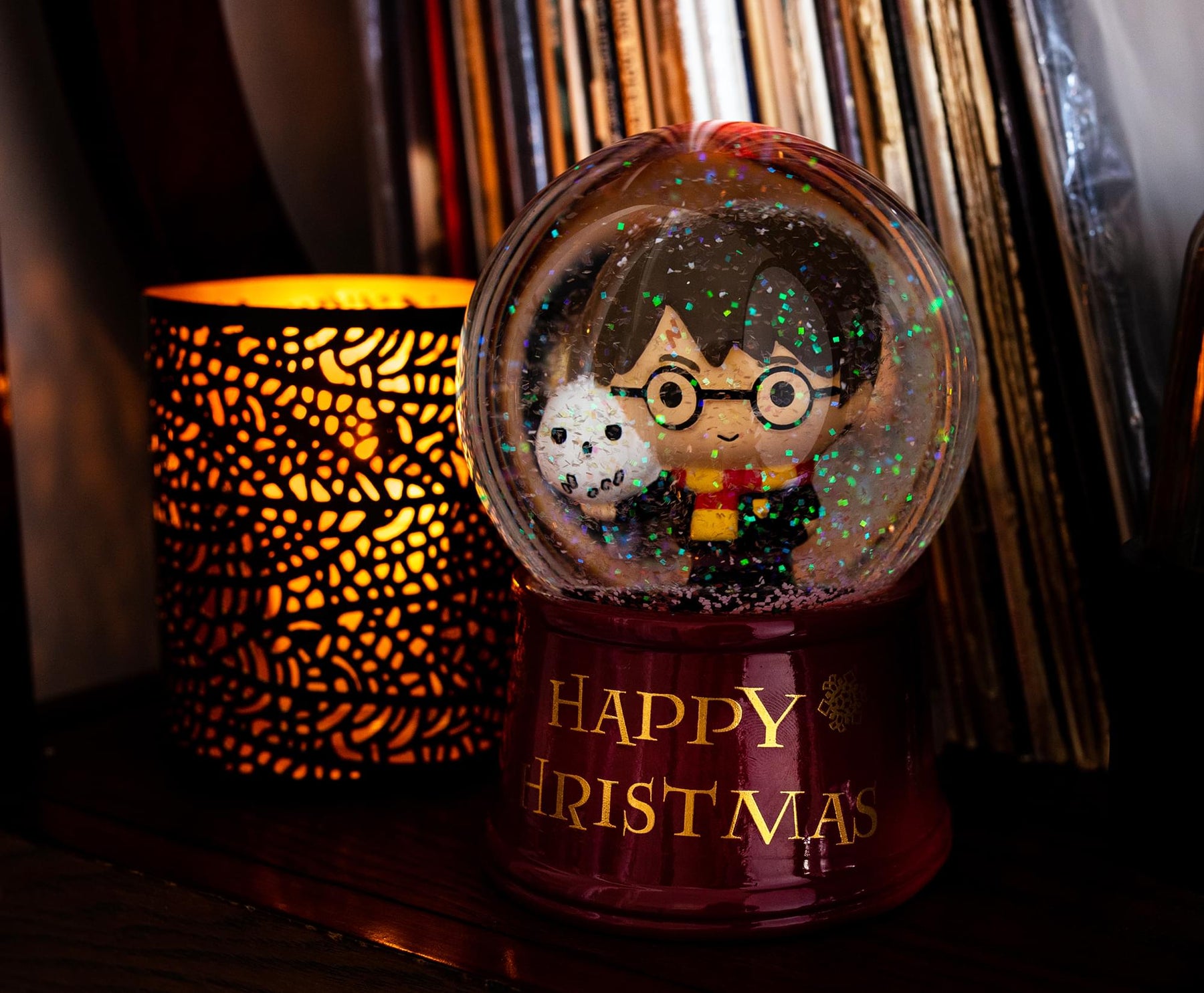 Harry Potter "Happy Christmas" Light-Up Collectible Snow Globe | 6 Inches Tall