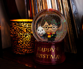 Harry Potter "Happy Christmas" Light-Up Collectible Snow Globe | 6 Inches Tall