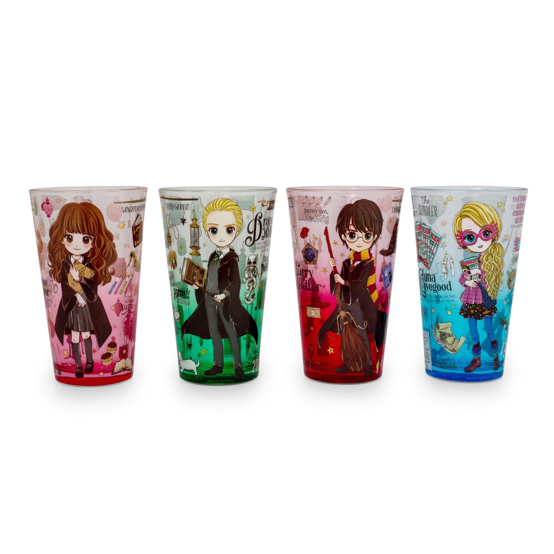 Harry Potter Magical Characters 16-Ounce Pint Glasses | Set of 4