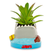 JAWS Shark 4-Inch Ceramic Mini Planter With Artificial Succulent