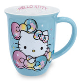 Sanrio Hello Kitty Pastel on Rainbow Wide Rim Ceramic Mug | Holds 16 Ounces