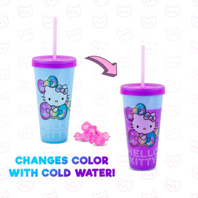 Sanrio Hello Kitty Starshine Color-Changing Plastic Tumbler | Holds 24 Ounces