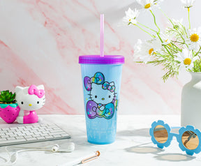 Sanrio Hello Kitty Starshine Color-Changing Plastic Tumbler | Holds 24 Ounces