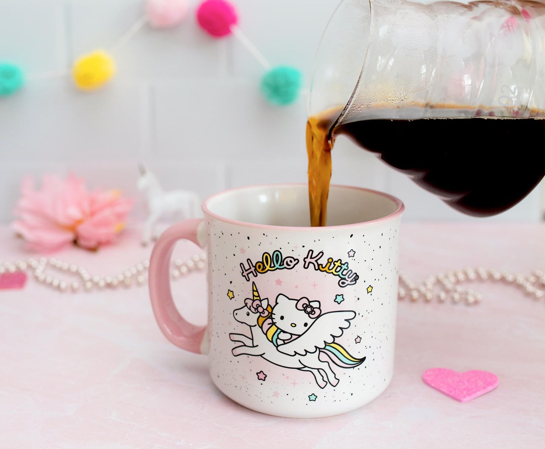 Sanrio Hello Kitty Unicorn Star Ceramic Camper Mug | Holds 20 Ounces
