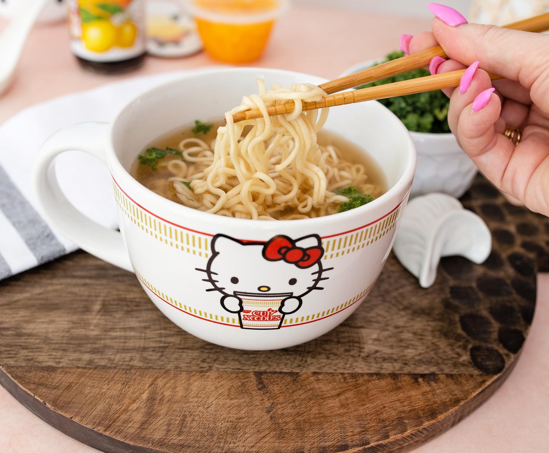 Sanrio Hello Kitty x Nissin Cup Noodles Ceramic Soup Mug | Holds 24 Ounces