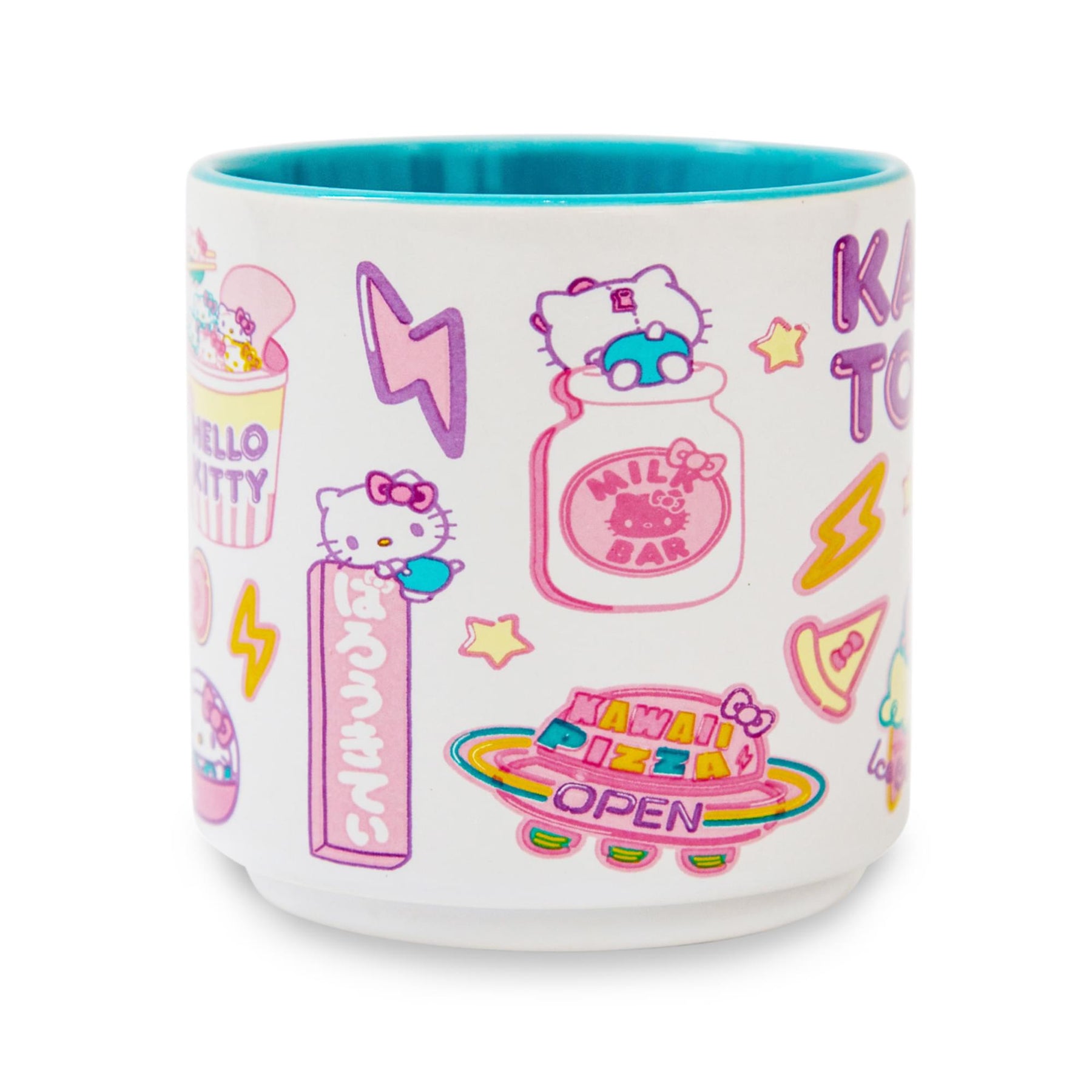 Hello Kitty "Kawaii Tokyo" Allover Icons Ceramic Stacking Mug | Holds 13 Ounces