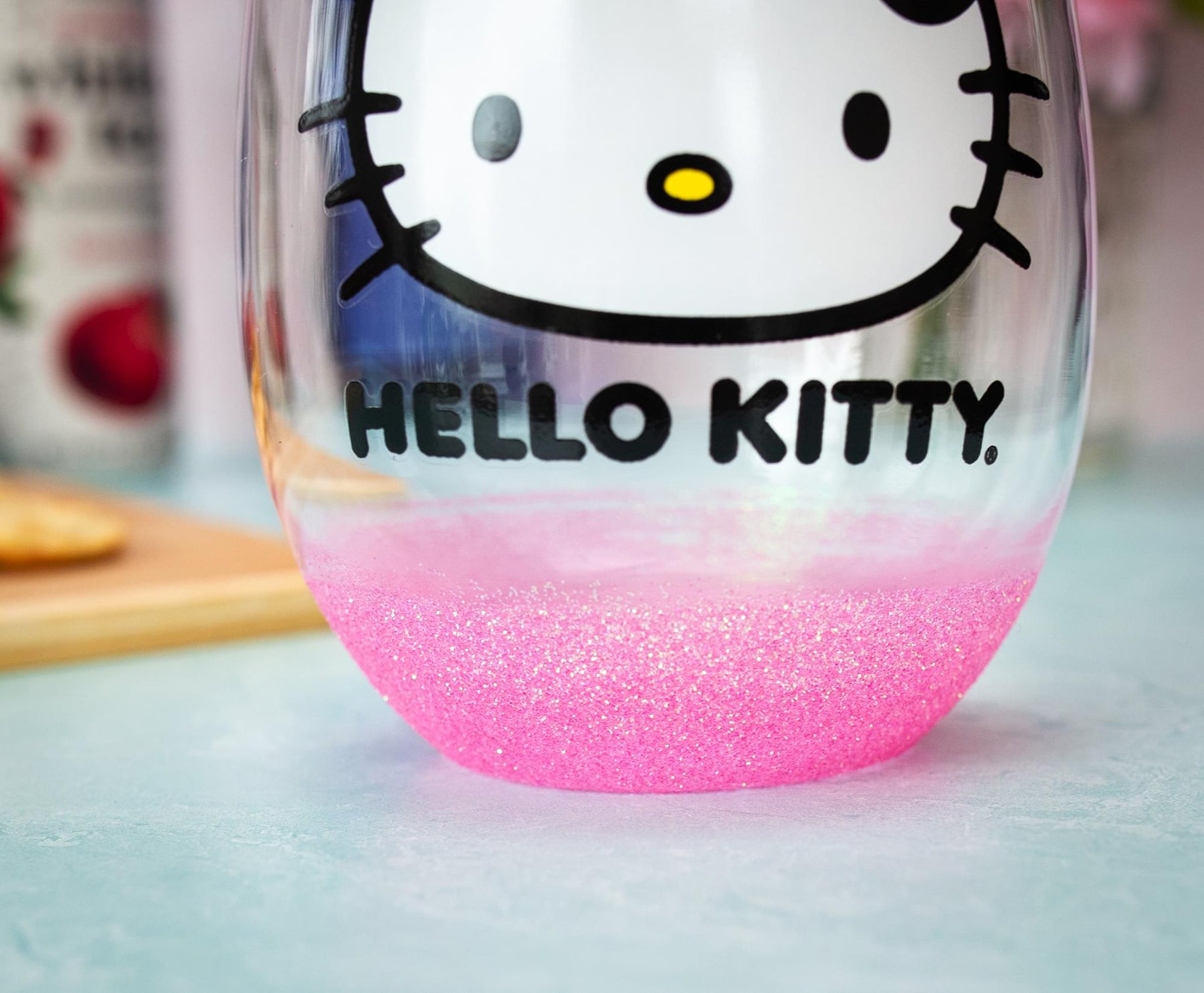 Sanrio Hello Kitty Teardrop Stemless Wine Glass | Holds 20 Ounces