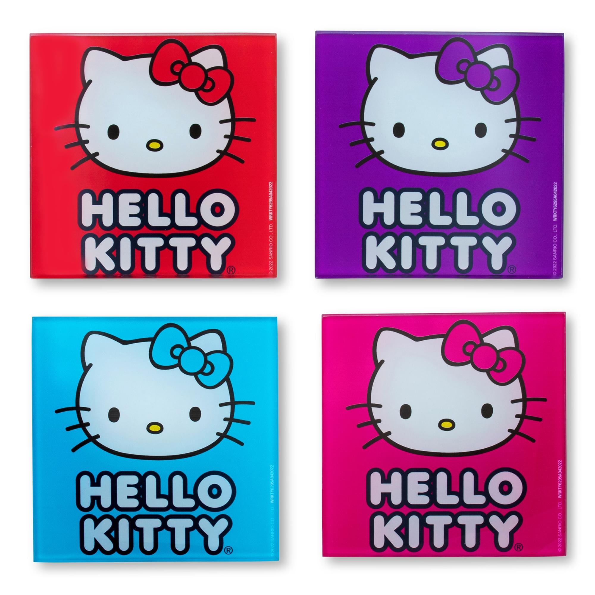 Sanrio Hello Kitty Colors Glass Coasters | Set of 4