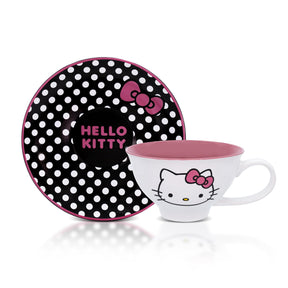 Sanrio Hello Kitty Ceramic Teacup and Saucer Set