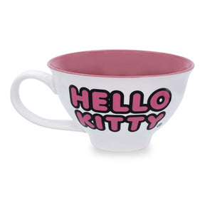 Sanrio Hello Kitty Ceramic Teacup and Saucer Set