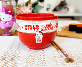 Hello Kitty 20oz Ramen Bowl w/ Chopsticks | Free Shipping