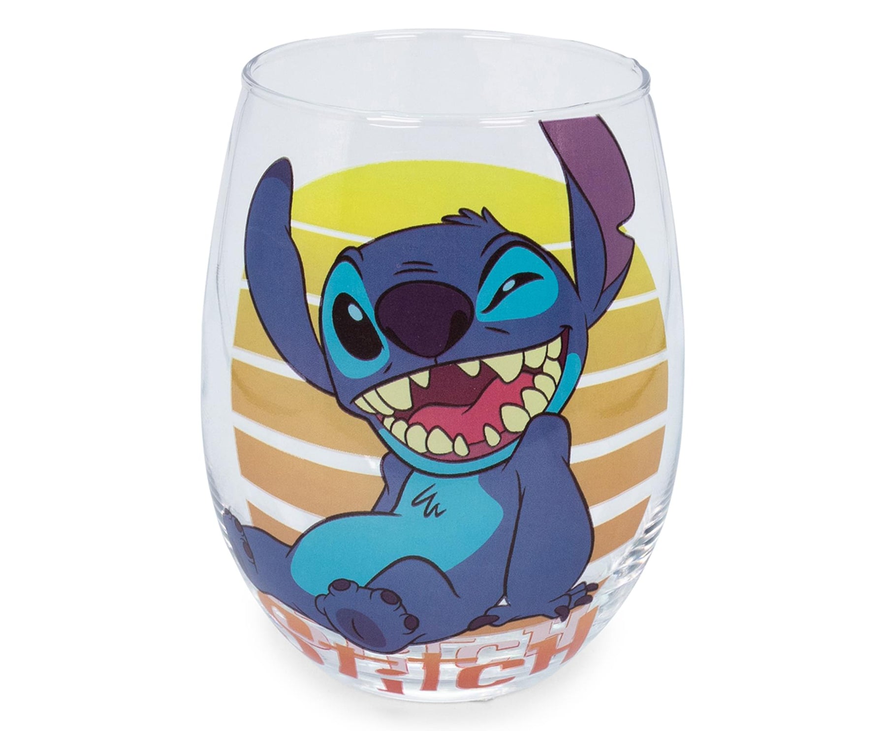 Disney Lilo & Stitch Stemless Wine Glass | Holds 20 Ounces