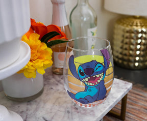 Disney Lilo & Stitch Stemless Wine Glass | Holds 20 Ounces