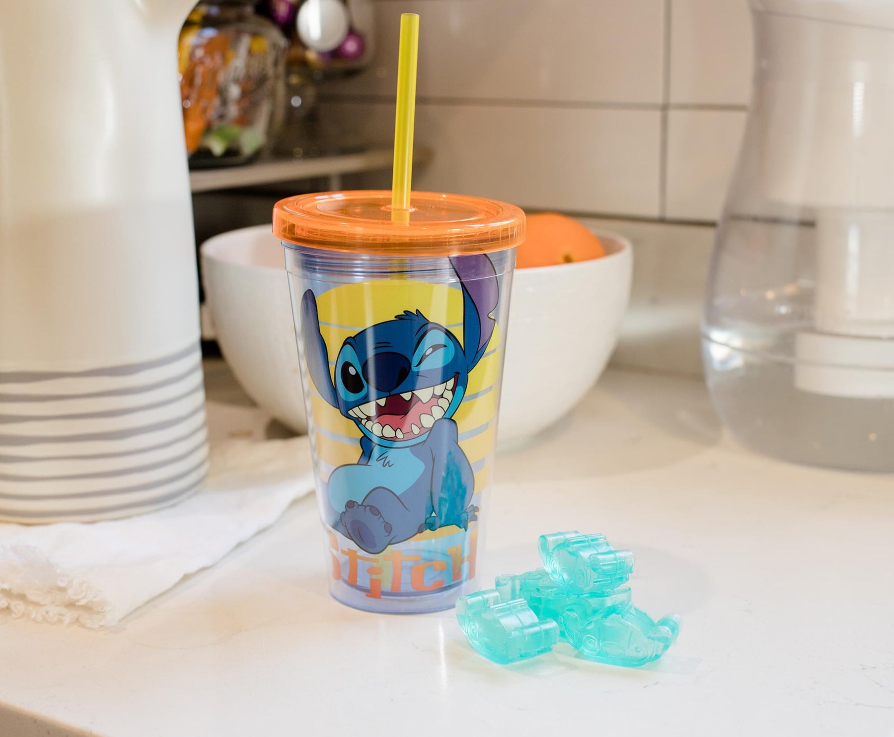 Disney Lilo & Stitch Carnival Cup With Ice Cubes | Holds 16 Ounces