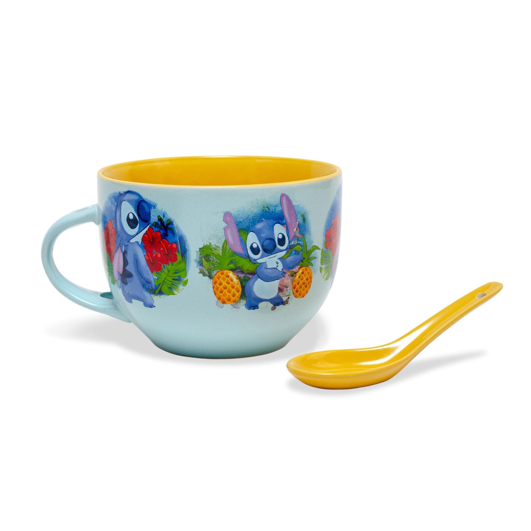 Disney Lilo & Stitch Ceramic Soup Mug With Spoon | Holds 24 Ounces