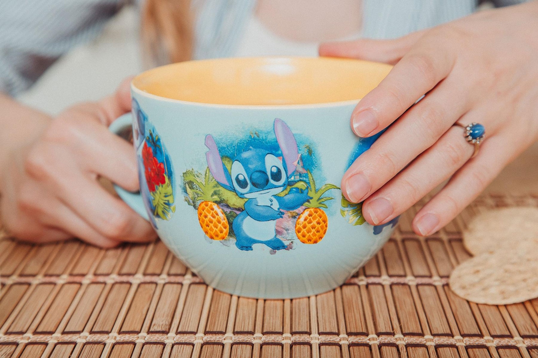 Disney Lilo & Stitch Ceramic Soup Mug With Spoon | Holds 24 Ounces