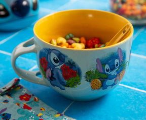 Disney Lilo & Stitch Ceramic Soup Mug With Spoon | Holds 24 Ounces