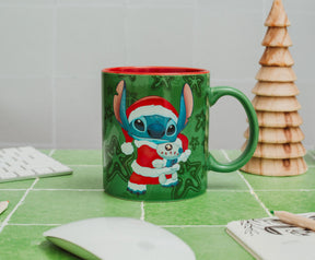 Disney Lilo & Stitch Santa Suit Ceramic Mug | Holds 20 Ounces