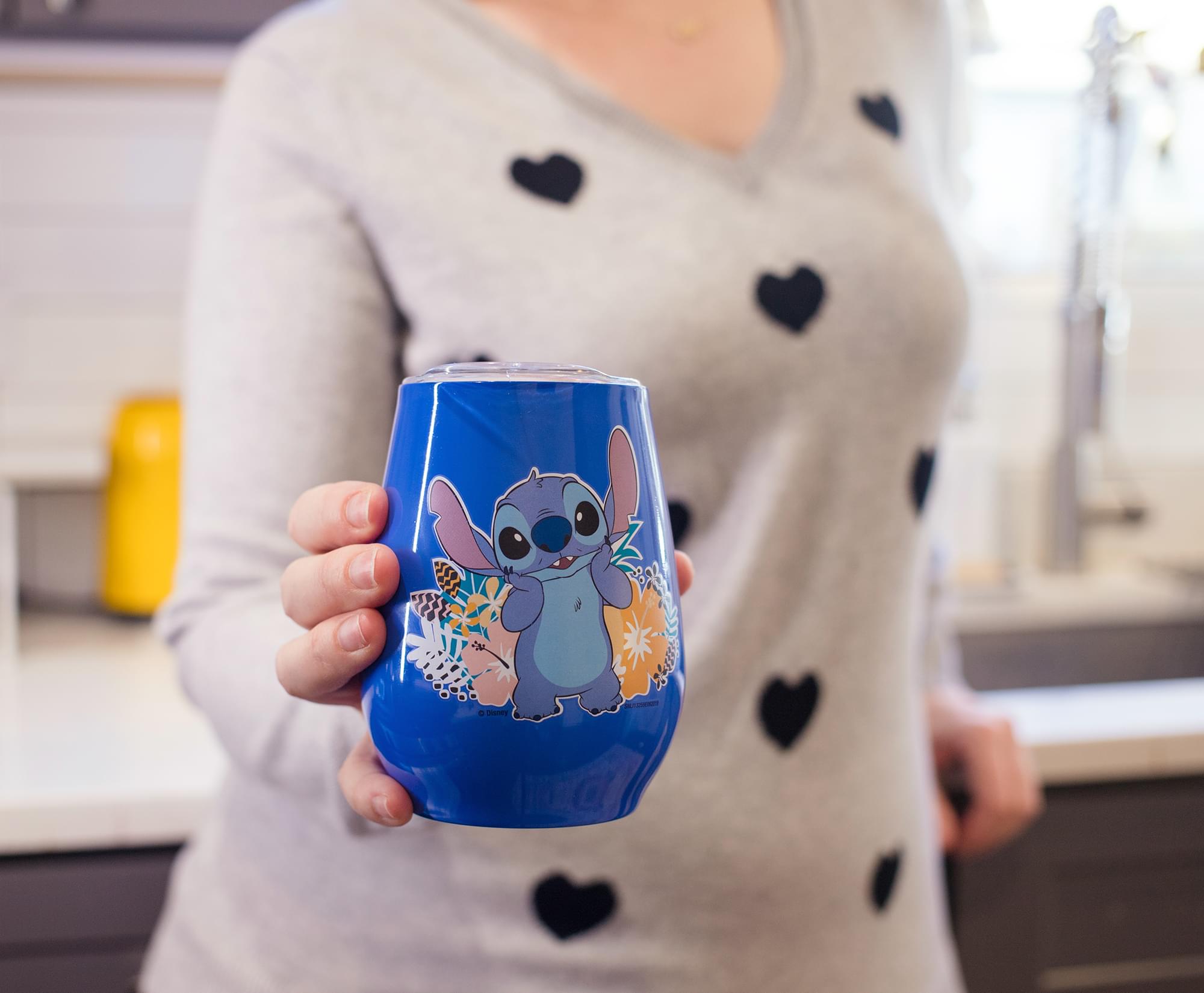 Disney's Lilo & Stitch Stainless Steel Tumbler With Lid | Holds 10 Ounces