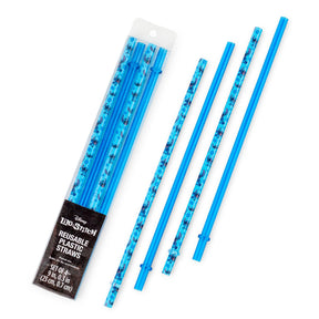 Disney Lilo & Stitch True Blue Reusable Plastic Straws | Set of 4
