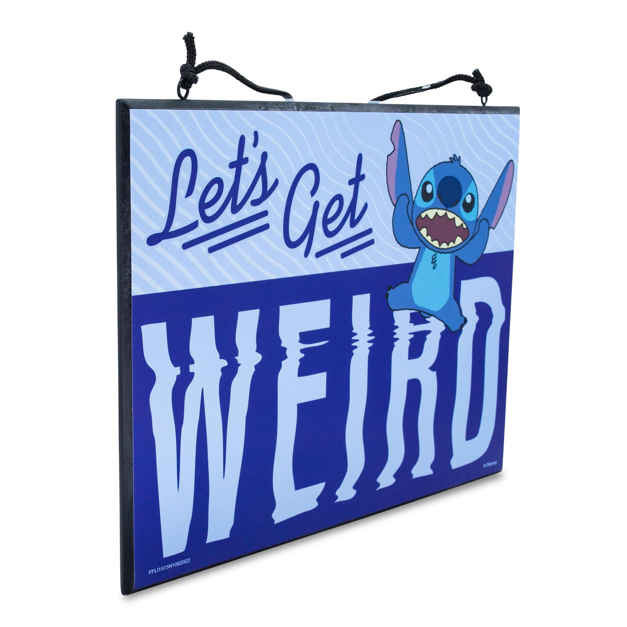 Disney Lilo & Stitch "Let's Get Weird" Reversible Hanging Sign Wall Art