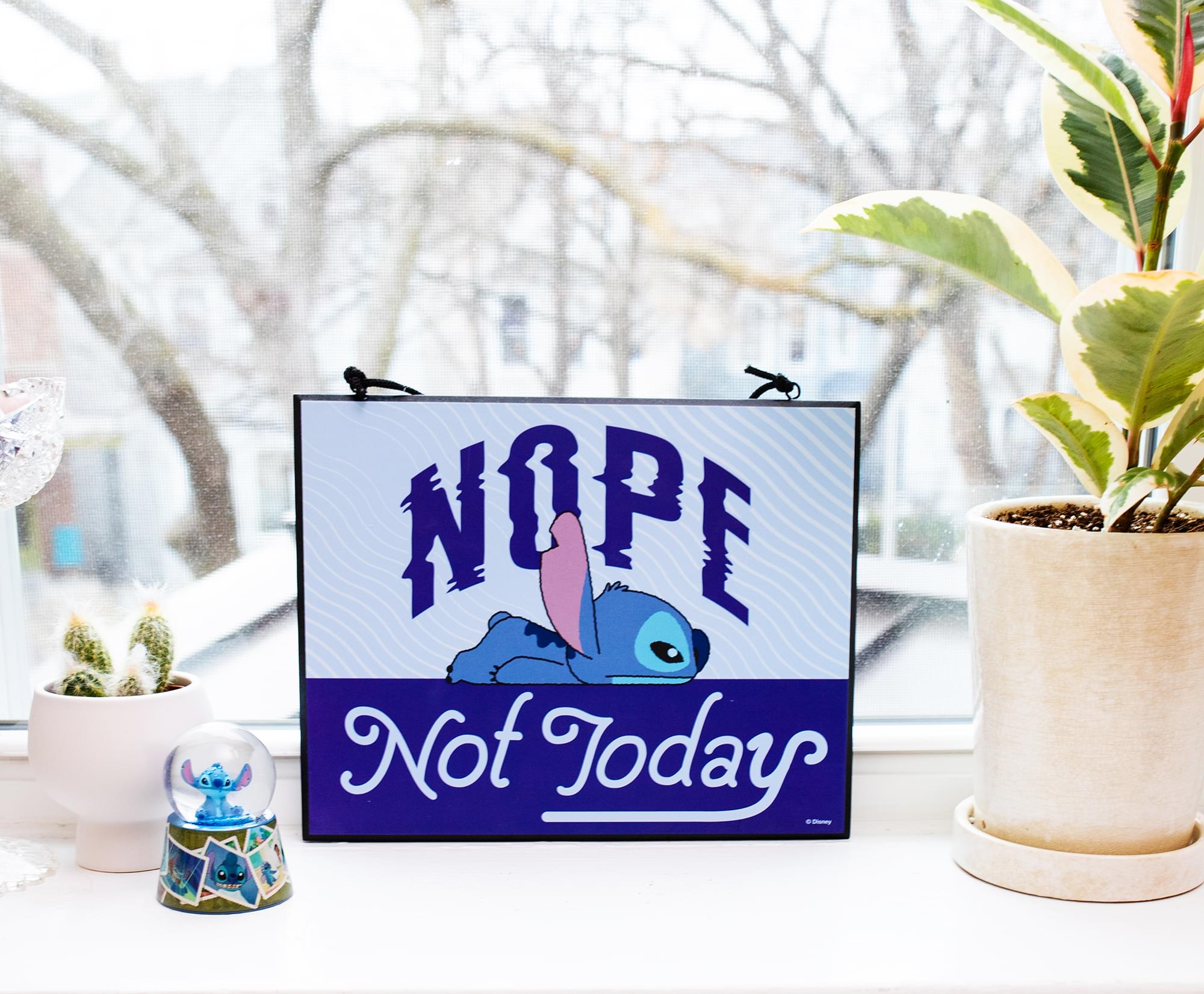 Disney Lilo & Stitch "Let's Get Weird" Reversible Hanging Sign Wall Art