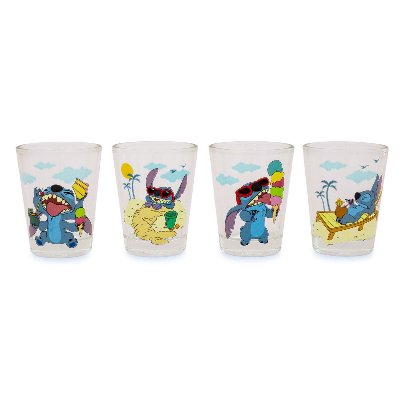 Disney Lilo & Stitch Beach Day 1.5-Ounce Mini Shot Glasses | Set of 4