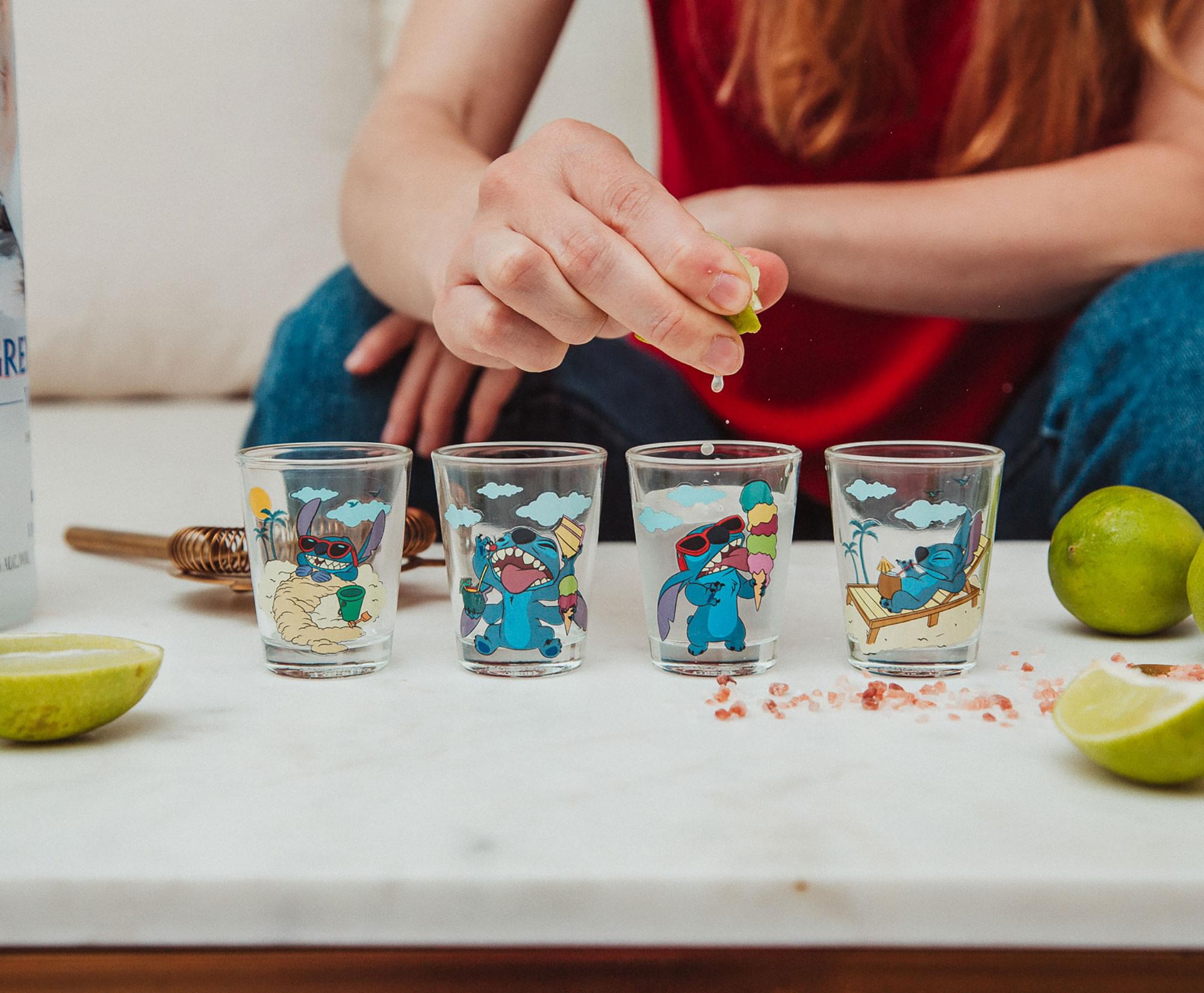 Disney Lilo & Stitch Beach Day 1.5-Ounce Mini Shot Glasses | Set of 4