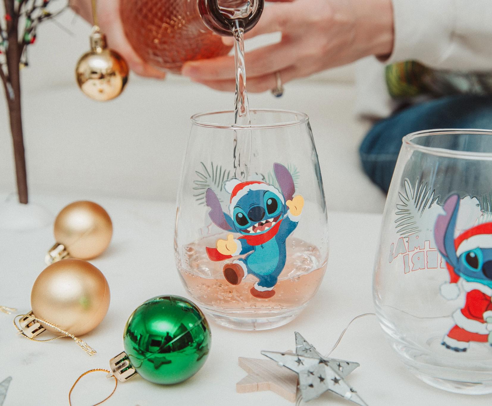 Personalised Disney Lilo & Stitch Wine Glass Handmade Custom FREE Name  Engraving