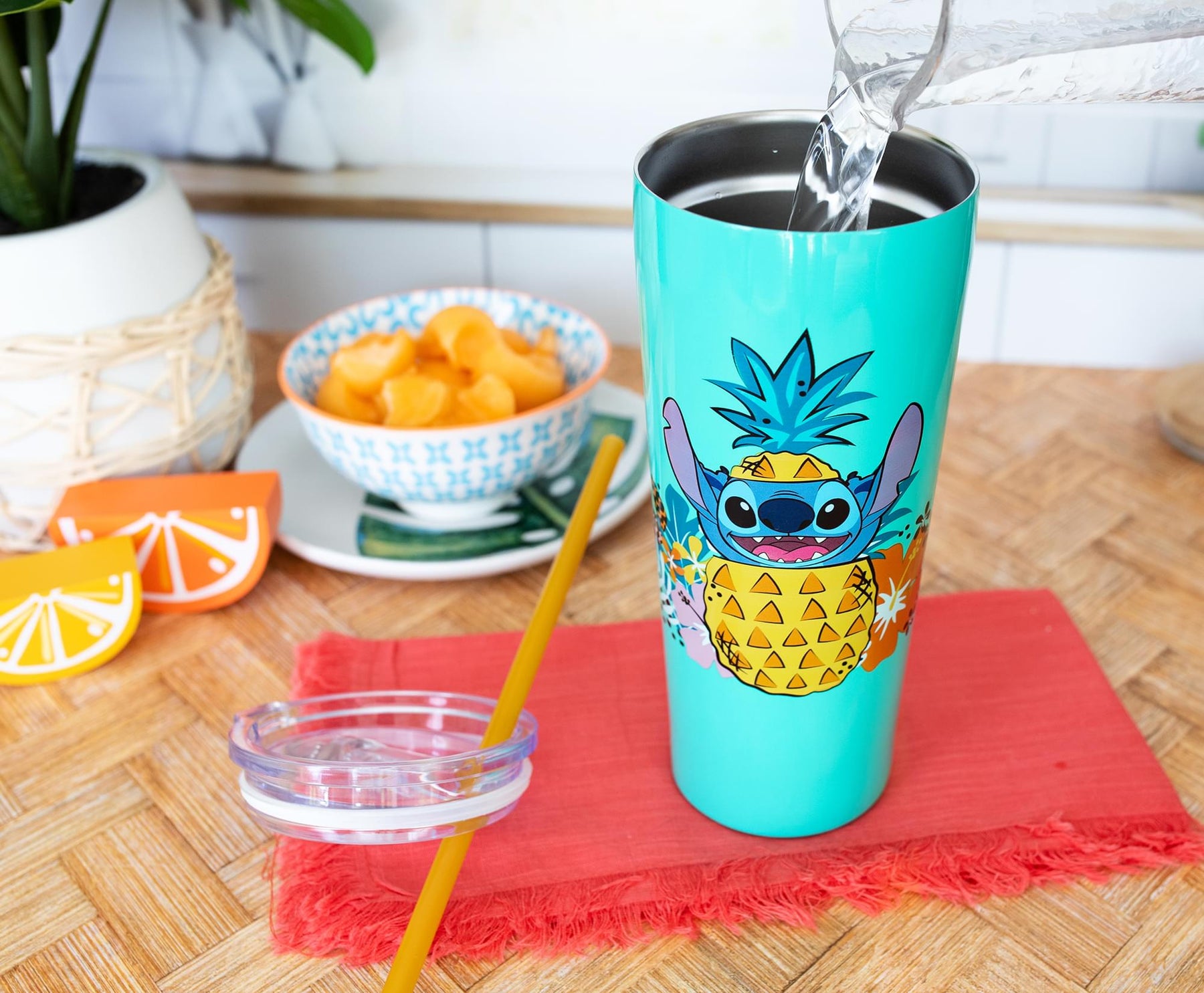 Disney Lilo & Stitch Thirsty Tumbler With Lid and Straw Holds 32 Ounces